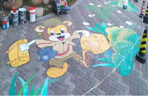 凤庆夏季画地面彩绘会遇到的问题