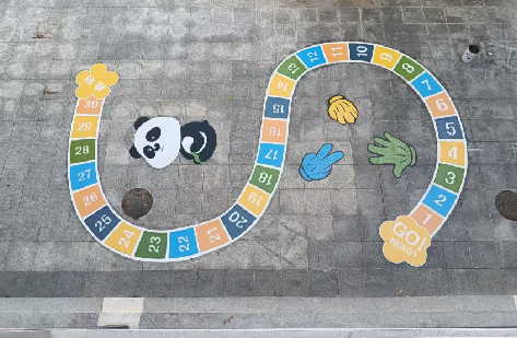 凤庆地面游戏彩绘