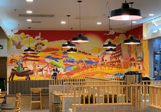 凤庆商业空间彩绘介绍。