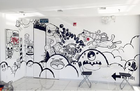 凤庆手绘墙并非传统涂鸦。